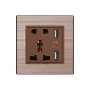 Cadre en aluminium Villa 5 broches multifonctions avec 2 prises USB